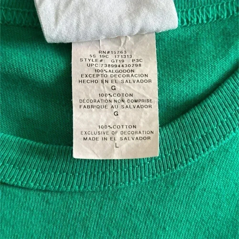 Champion Shirt Mens M/L Green Faded Embroidered Logo Casual Basic Summer Tee‎ - Picture 9 of 11